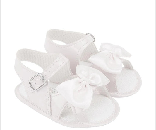 Girls White Bow Sandal