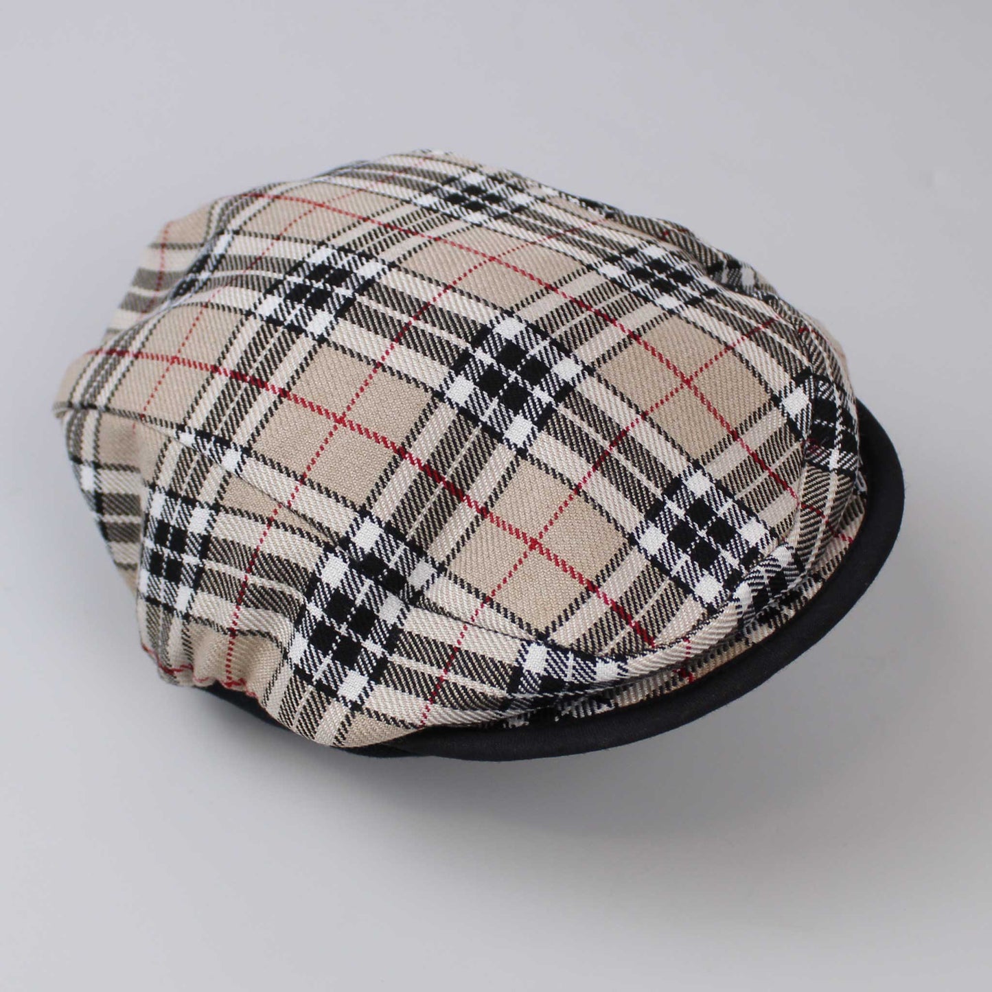 Tartan Flat Cap Beige