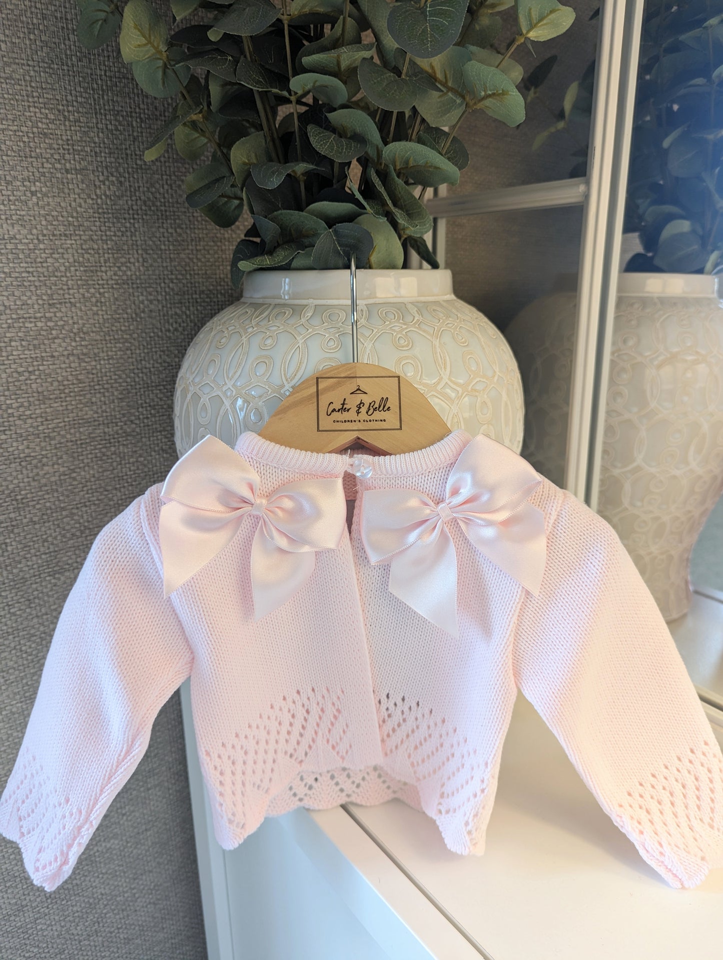 2 Bow Cardigan Pink