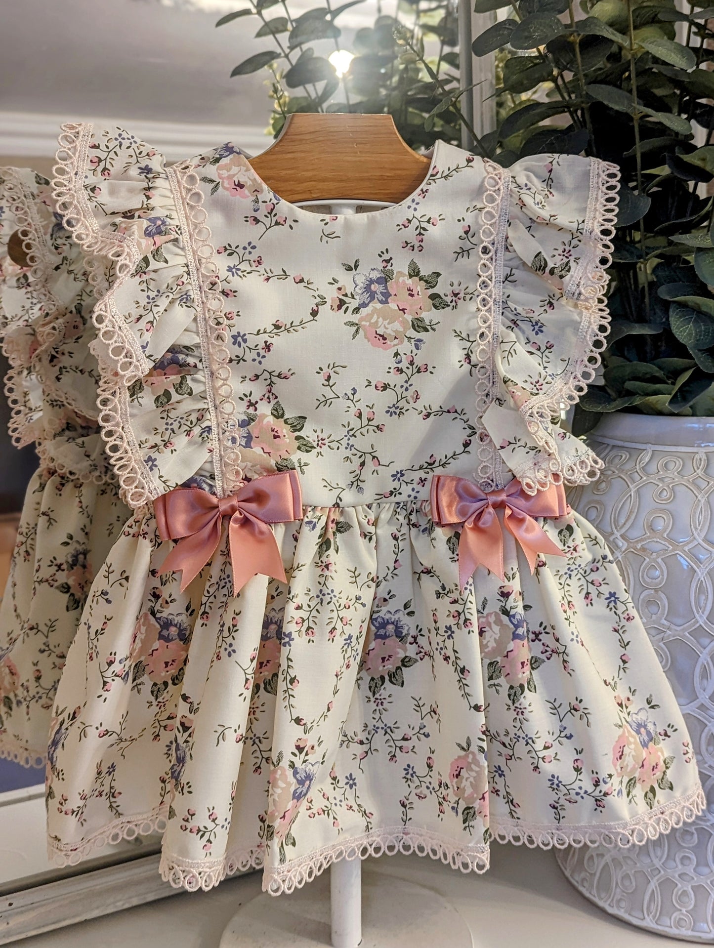 Vintage Floral 2 Bow Dress