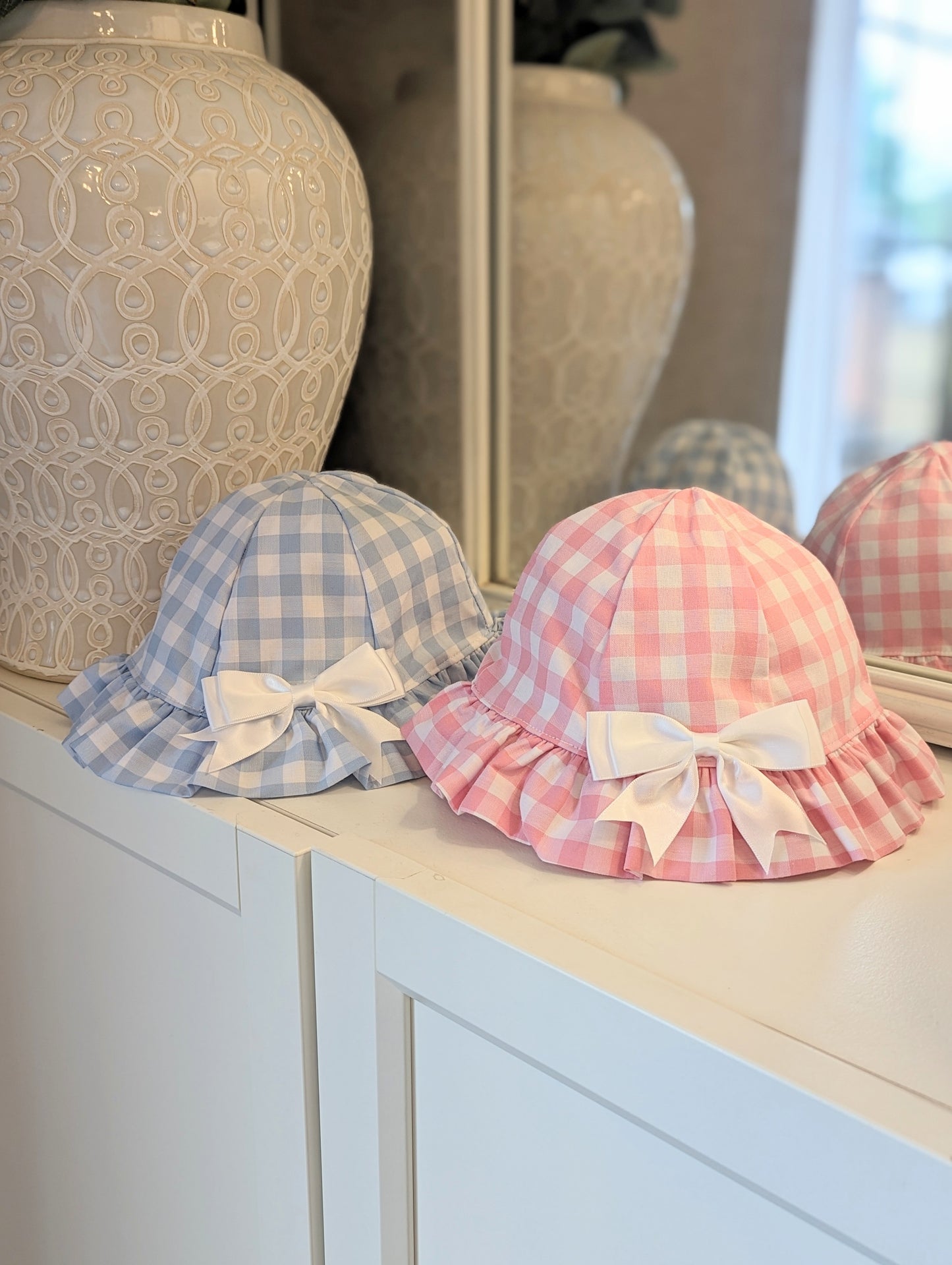 Gingham Sun Hats