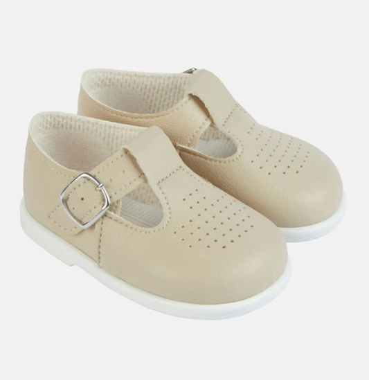 Boy's Hard Sole Shoe's Beige