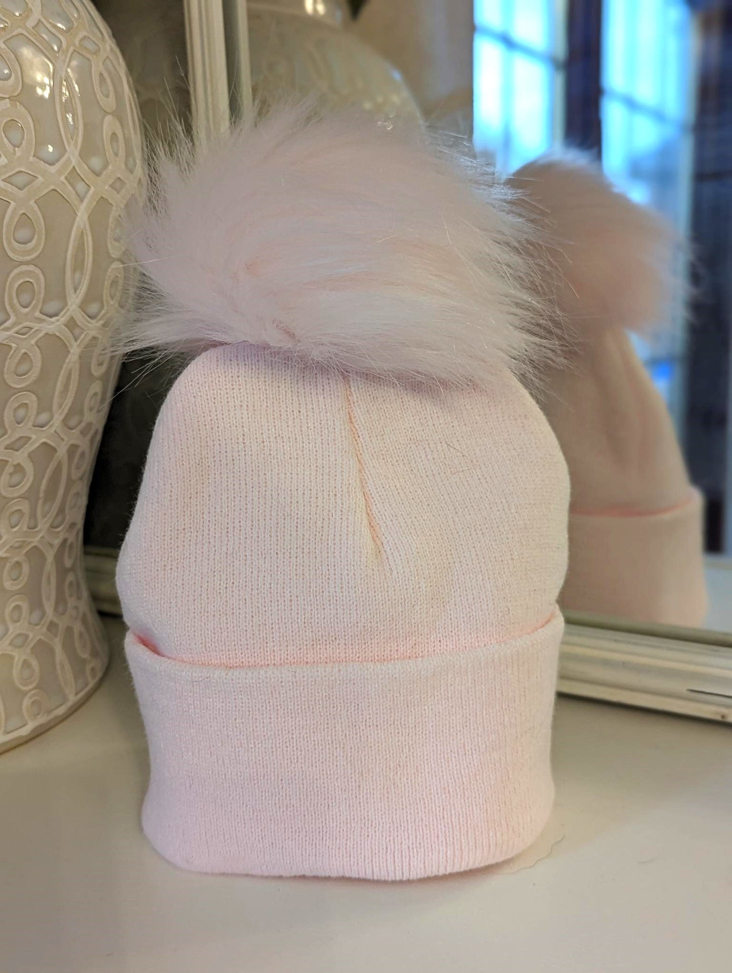 Single Pom Hat Pink Large