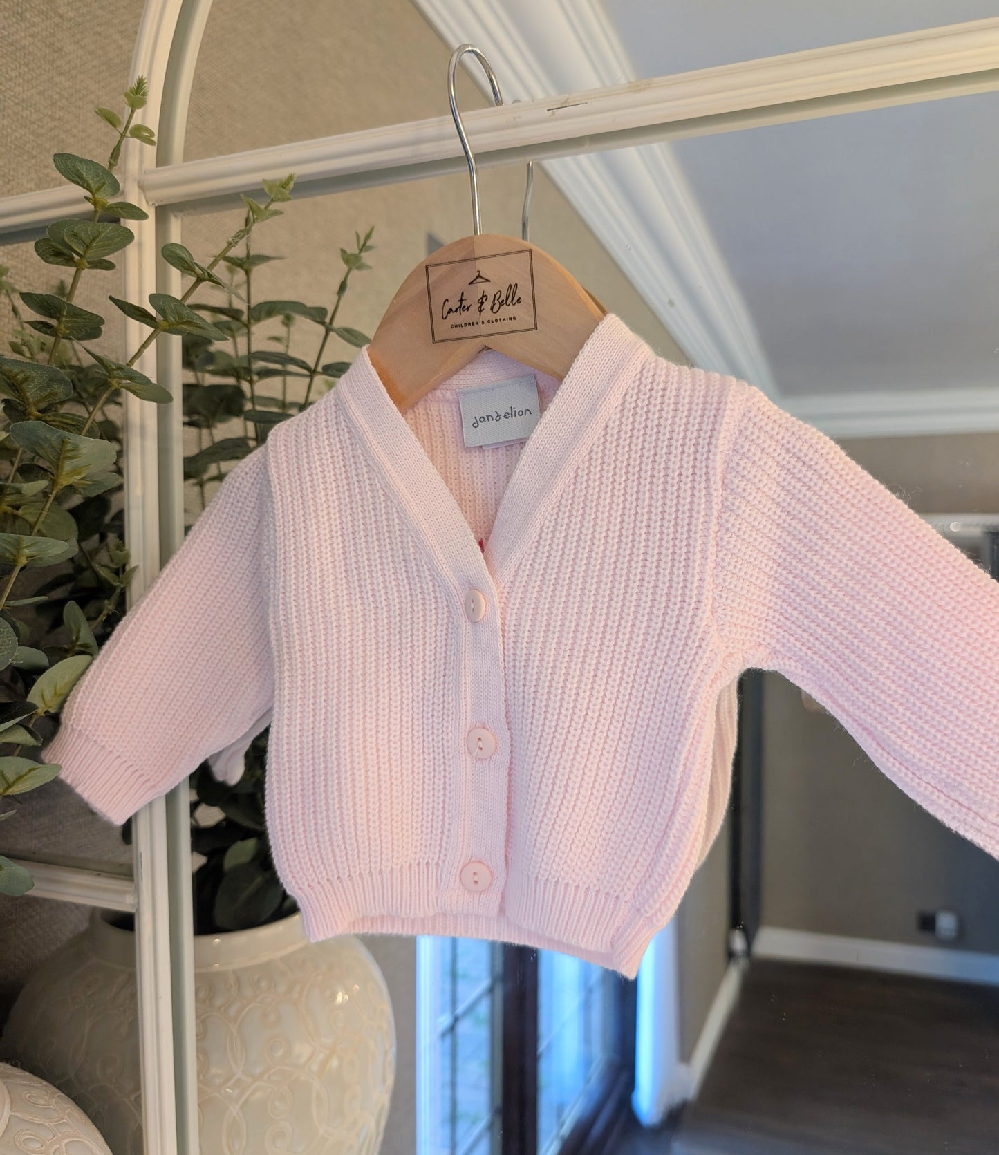Hello World Cardigan Pink