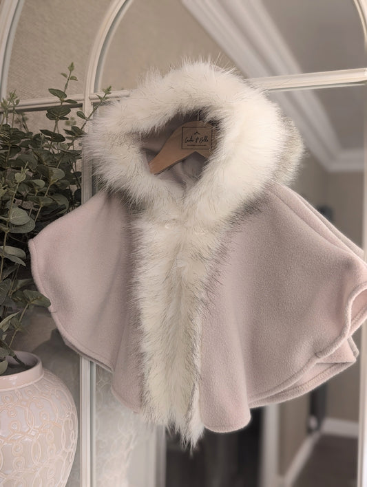 Faux fur Cape Beige