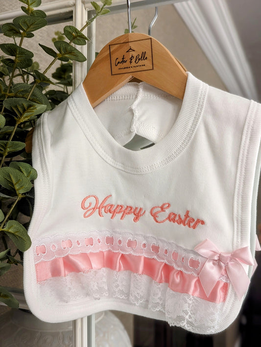 Happy Easter Bib Pink