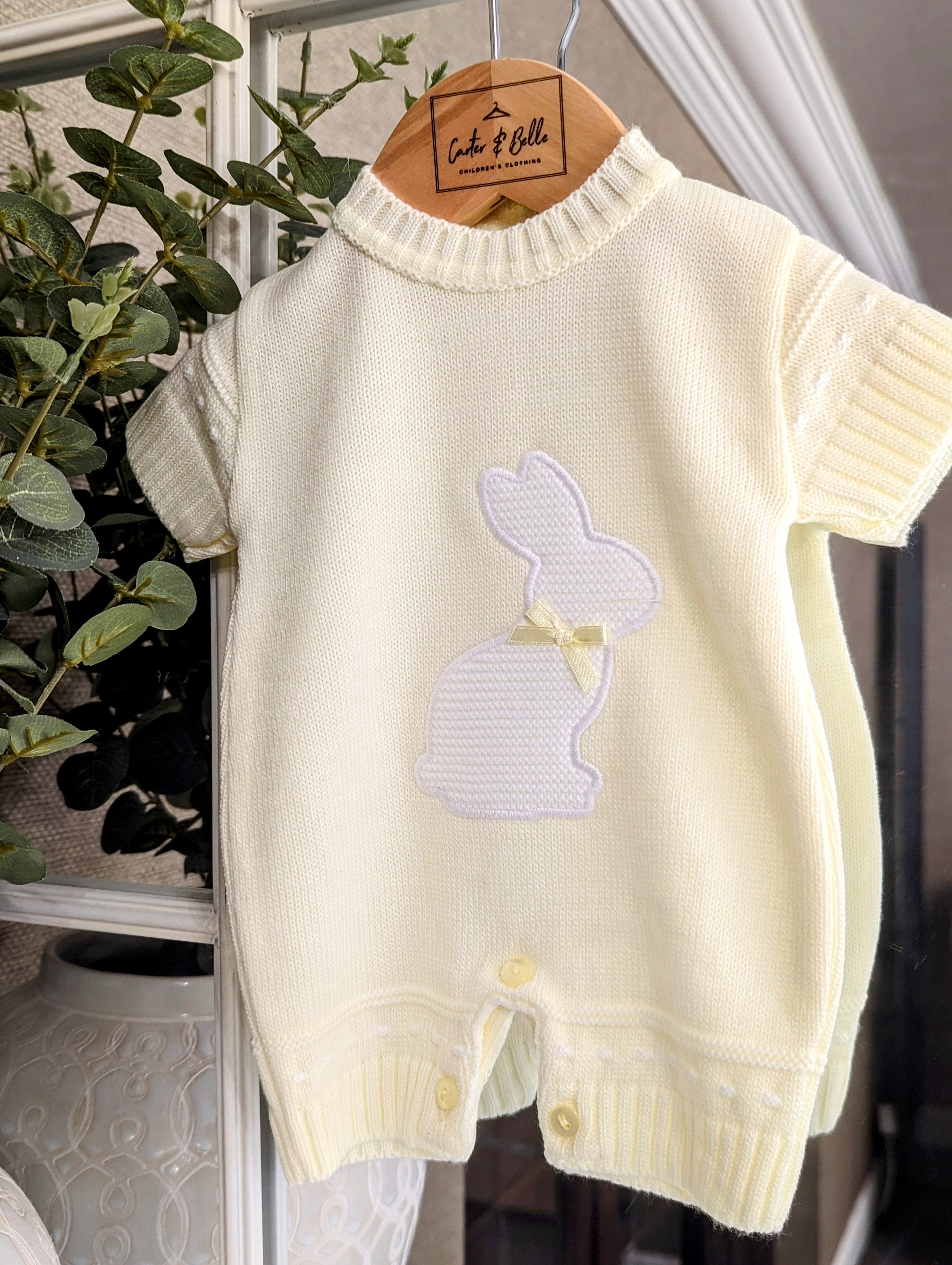 Yellow bunny onesie sale