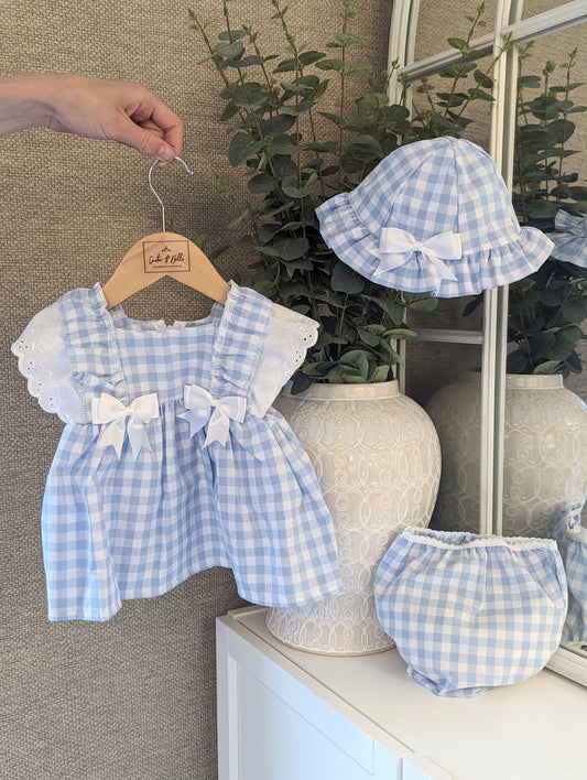 Gingham Blue Dress & Knickers