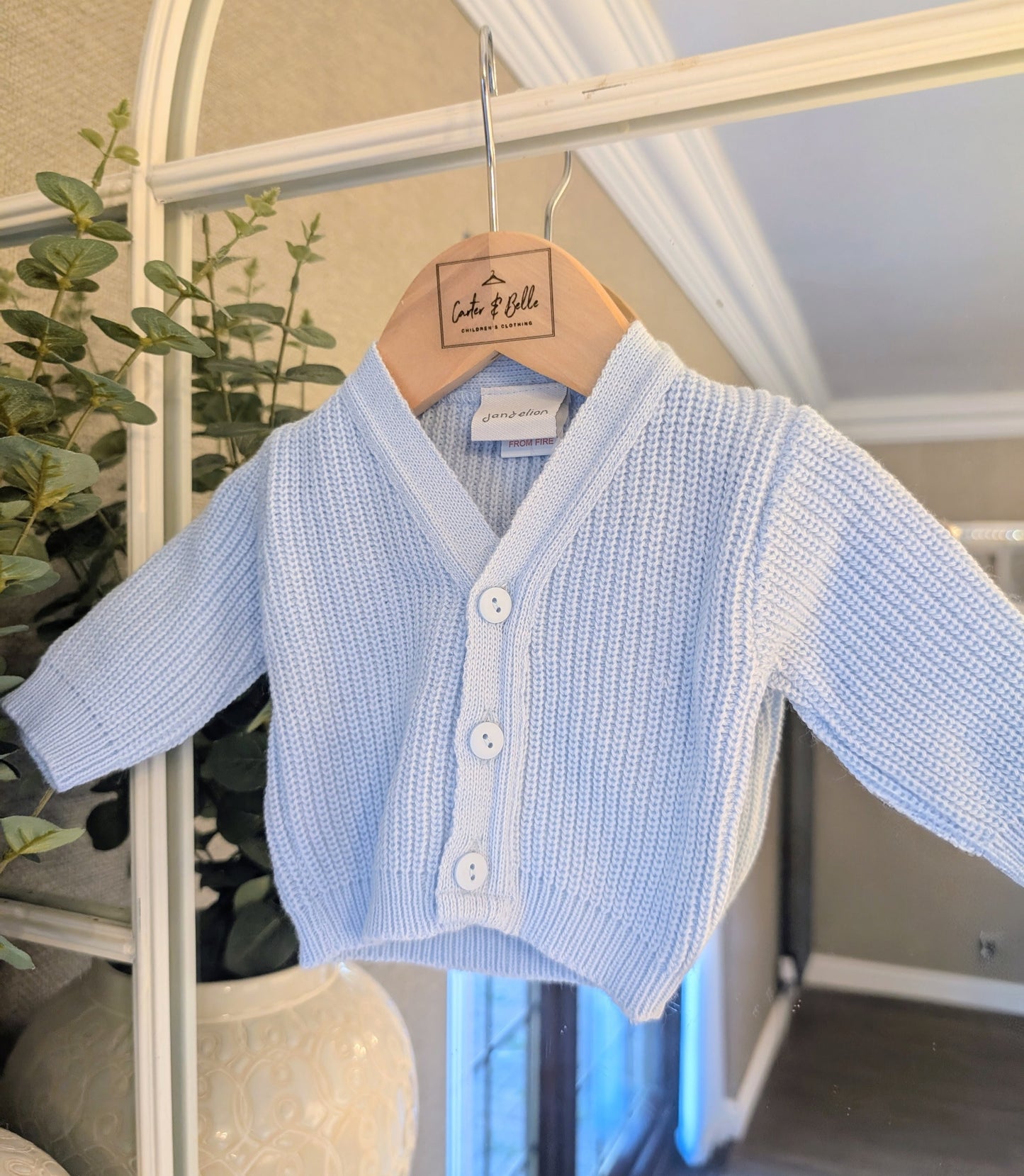 Hello World Cardigan Blue