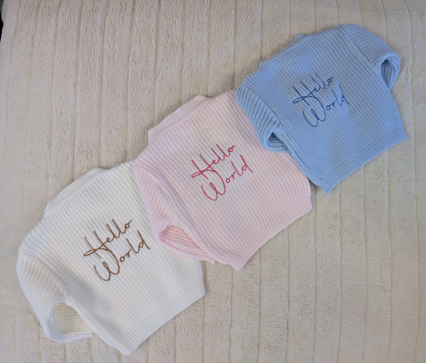 Hello World Cardigan Pink