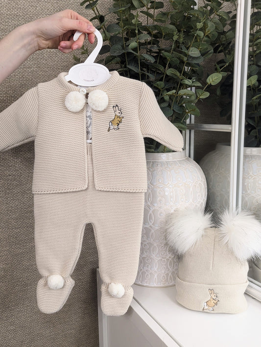 Rabbit 2 piece set Beige