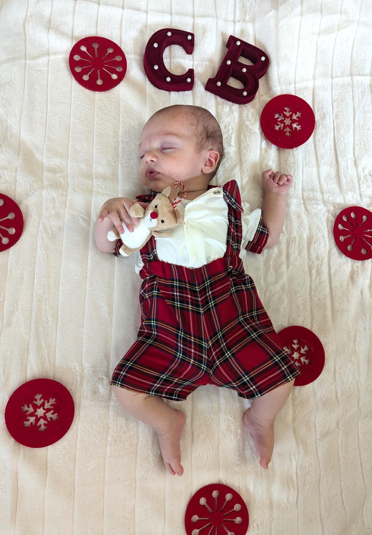 Tartan Short Set Red